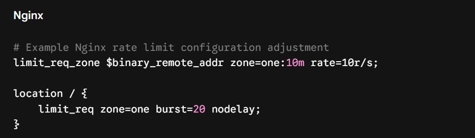 Nginx Adjustment Example